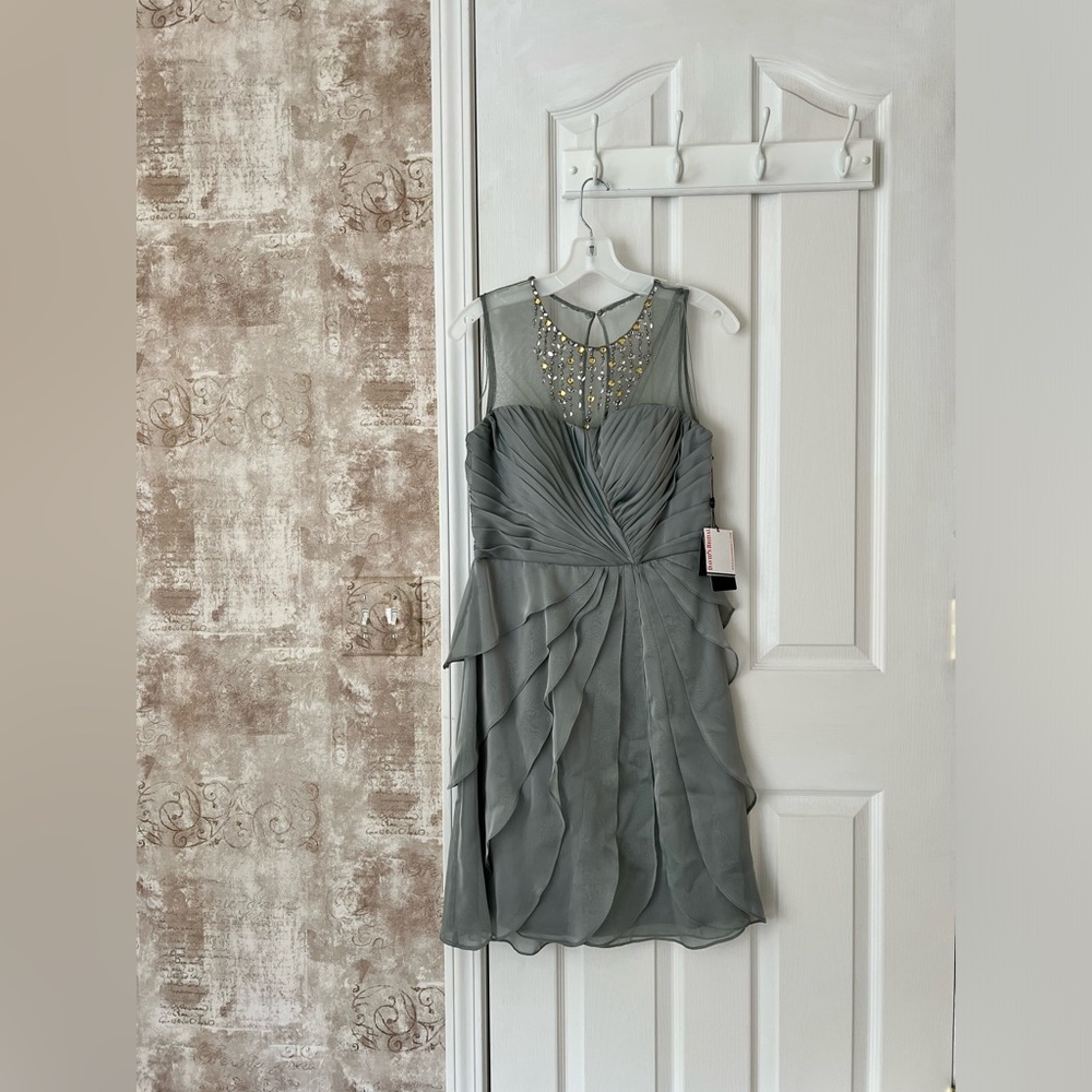 NWT David’s Bridal Silver Wedding Guest Dress